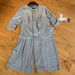 Alex Evenings silver 3 piece Outfit Size 1X